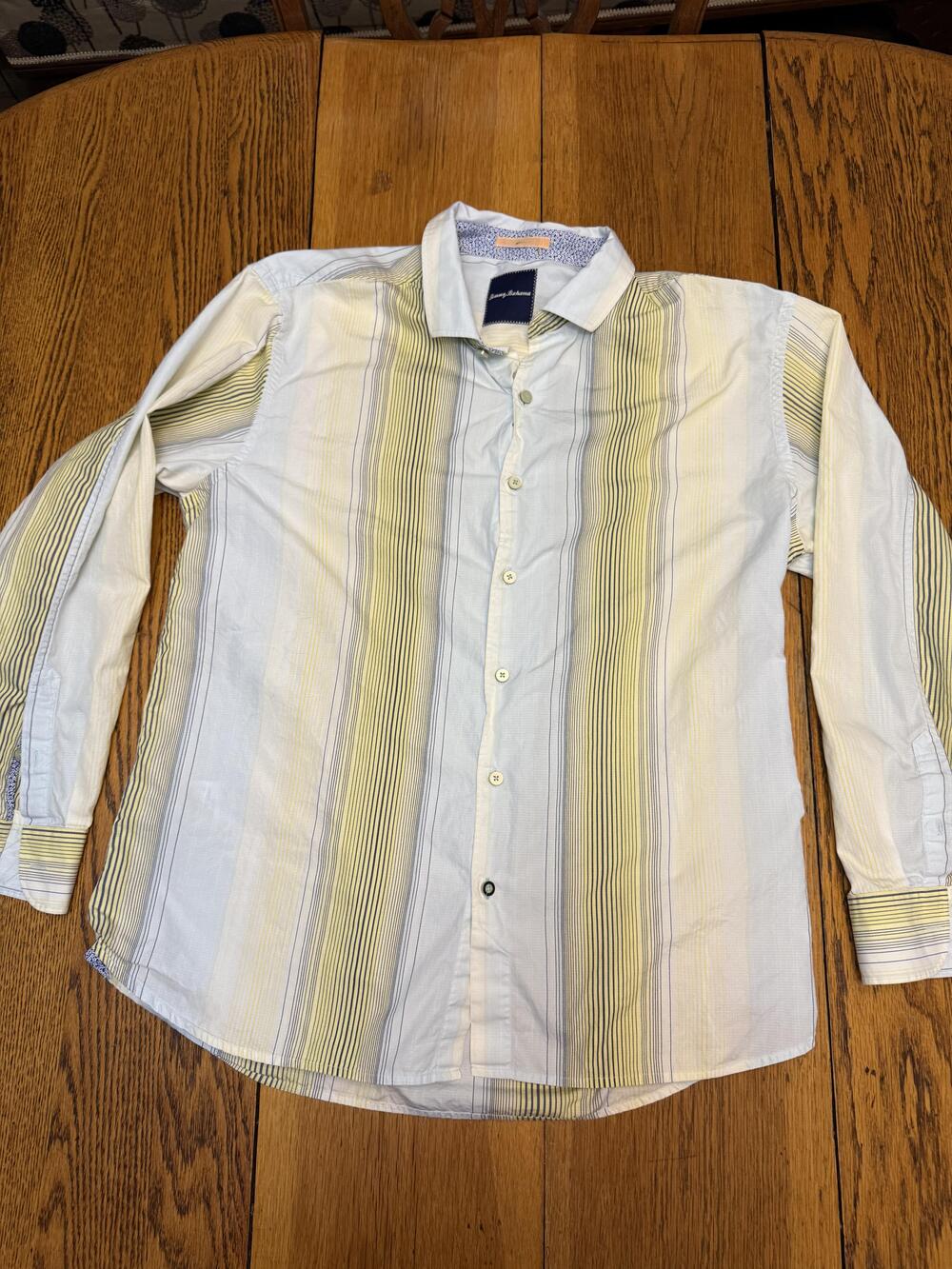 Tommy Bahama Shirt Mens XL Striped Button Up Long Sleeve Casual Extra Large